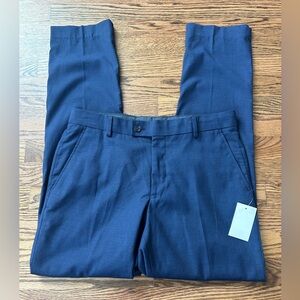 Savile Row Men’s Dress Pants In Blue Size 38R/32W